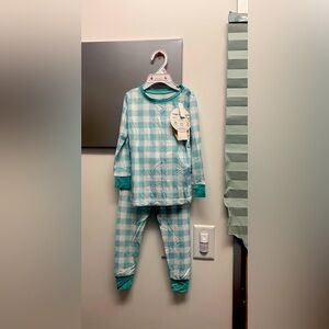 NWT Little Sleepies aqua two piece pajama set size 2t